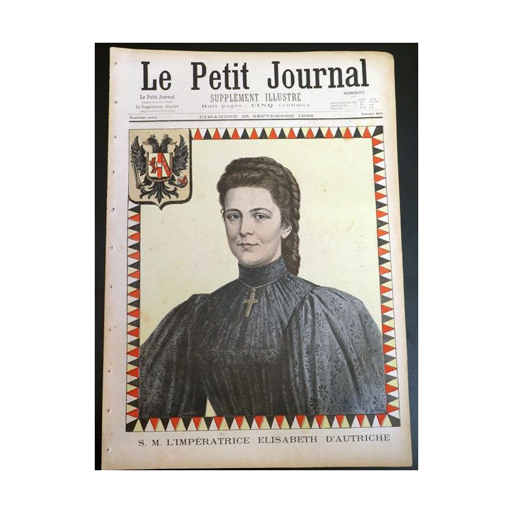 Le petit journal supplément illustré N° 410 du dimanche 25 Septembre 1898