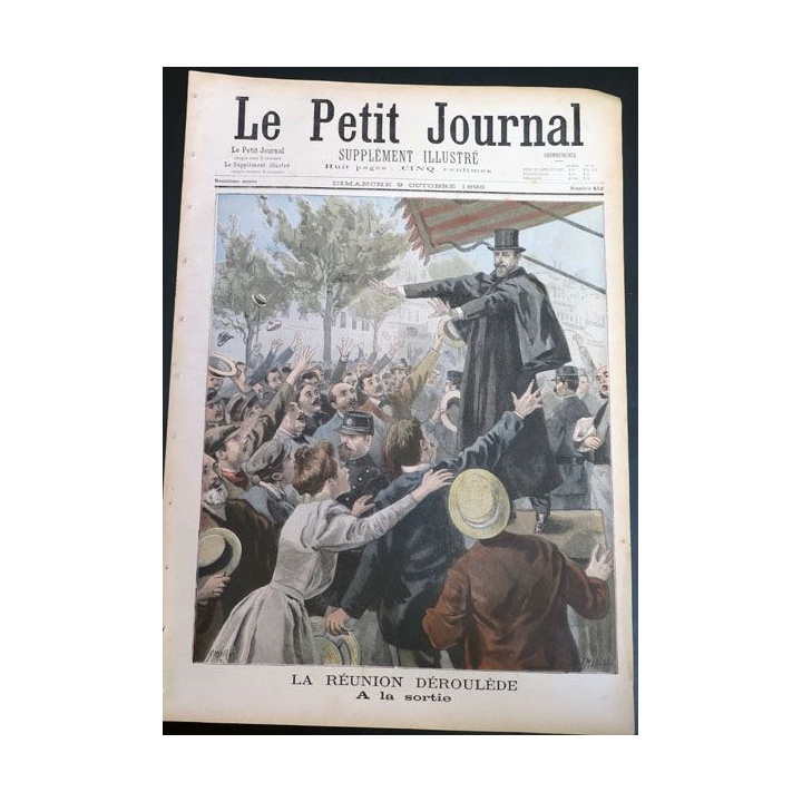 Le petit journal supplément illustré N° 412 du dimanche 9 Octobre 1898