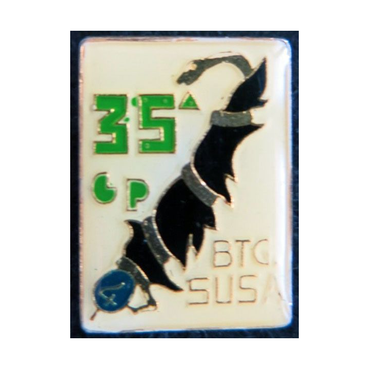 ITALIE : insigne en réduction de la 35° Compagnia Battaglione Susa 4° Alpini 1970 plastifié