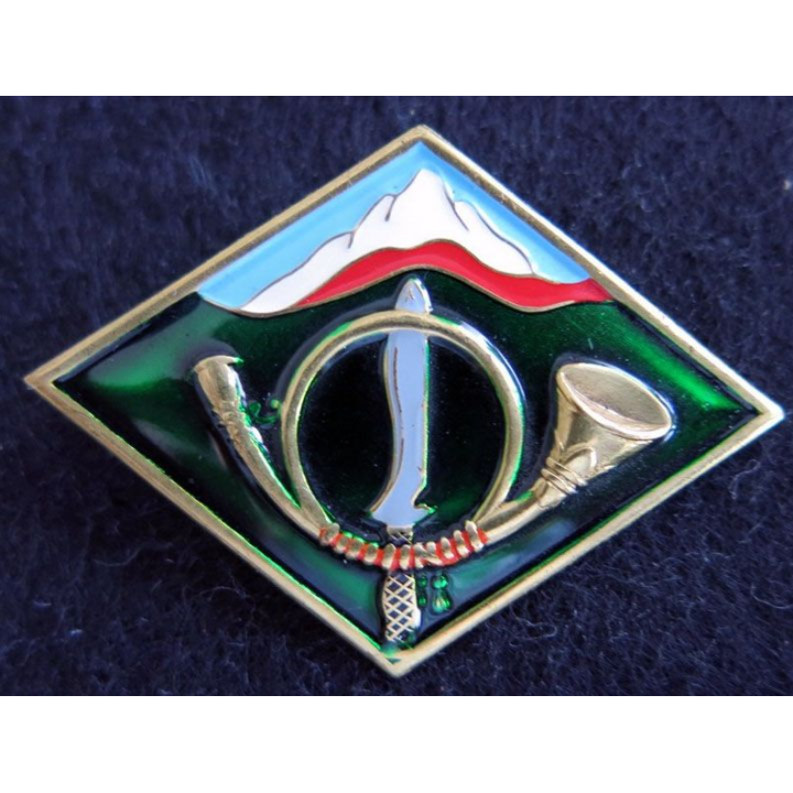 ITALIE : insigne métallique d'une unité Alpini  Battaglione métal embouti