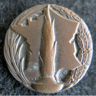 Boutonnière remis aux parents des enfants victimes civiles dans un bombardement en bronze