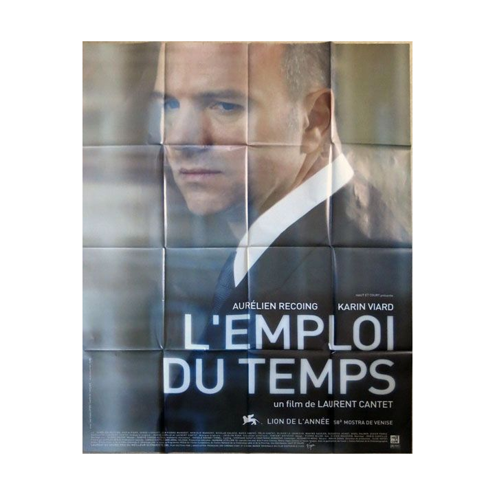 AFFICHE FILM : affiche de cinéma du film "L'emploi du temps" de 2001 dimension 115 x 158 cm (E007)