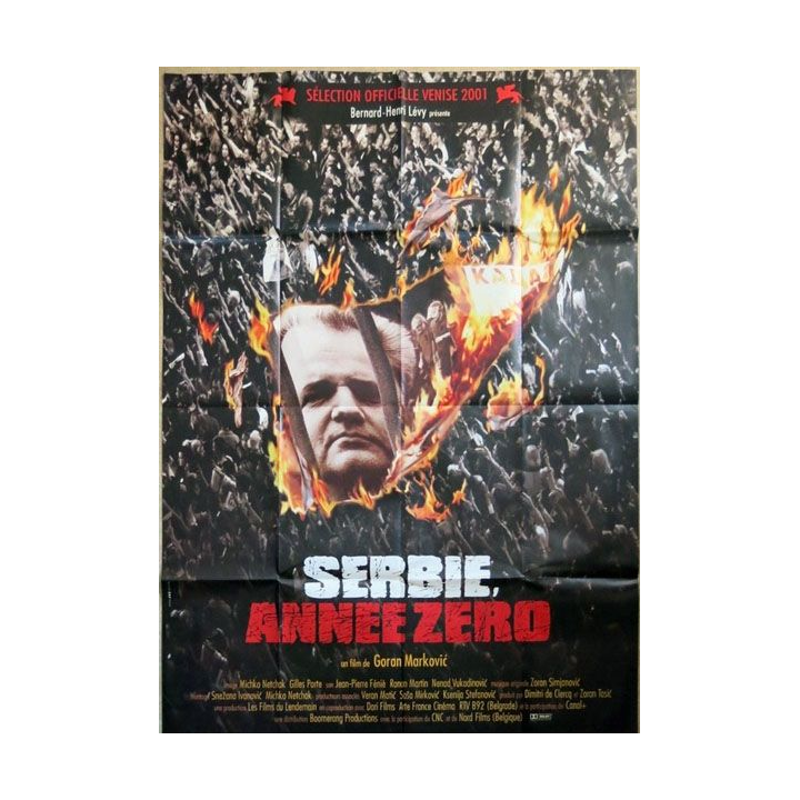 AFFICHE FILM : affiche de cinéma du film "Serbie, année zéror" de 2001 dimension 115 x 158 cm (E007)