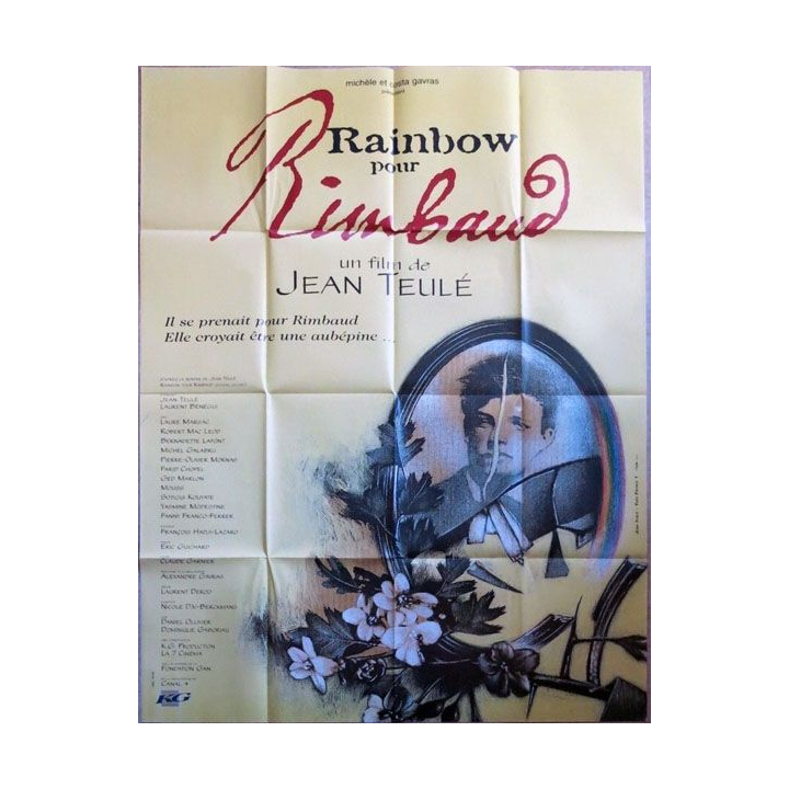 AFFICHE FILM : affiche de cinéma du film "Rainbow pour Rimbaud" de 1996 dimension 115 x 158 cm (E007)