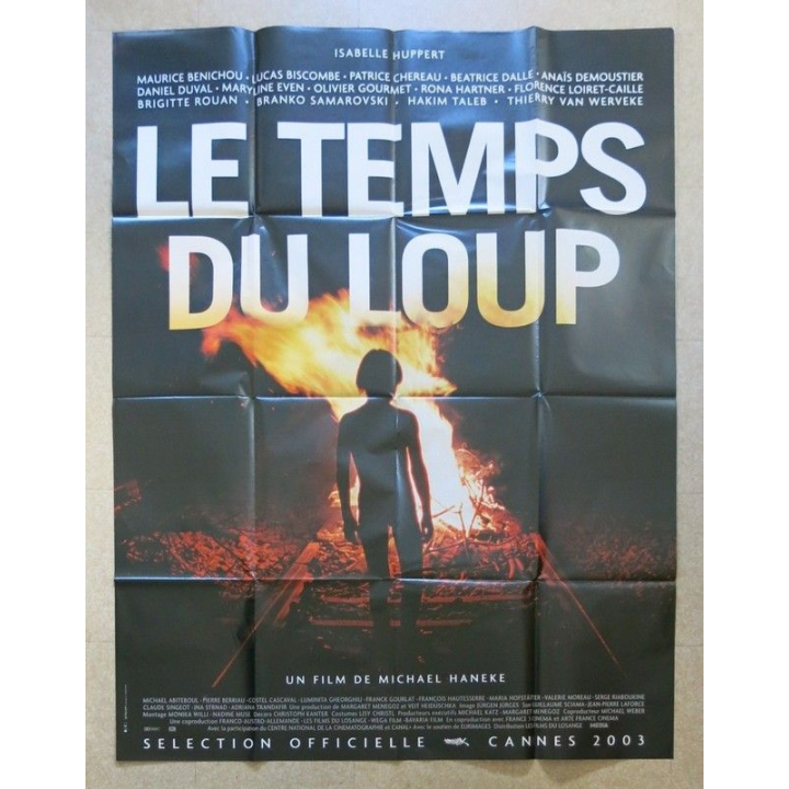 AFFICHE FILM : affiche de cinéma du film "Le temps du loup" de 2003 dimension 115 x 158 cm (E009)