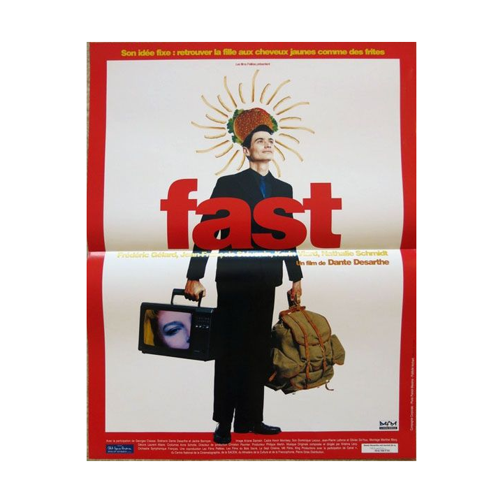 AFFICHE FILM : affiche de cinéma du film "Fast" de 1995 dimension 40 x 53 cm (E010)