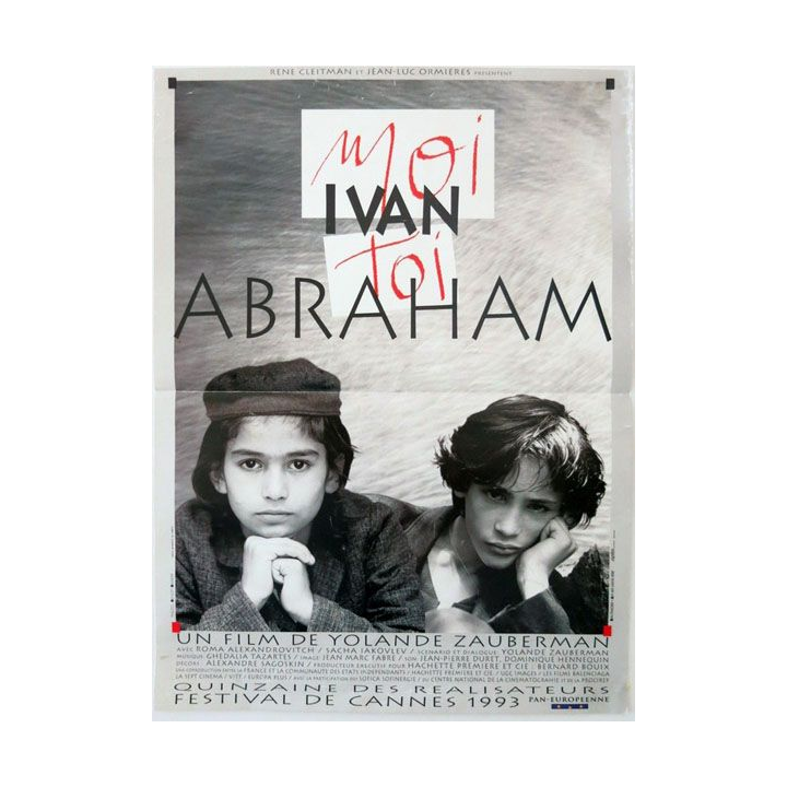 AFFICHE FILM : affiche de cinéma du film "Moi Ivan, toi Abraham" 1993 dimension 40 x 53,5 cm (E010)