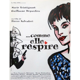 AFFICHE FILM : affiche de cinéma du film "Comme elle respire" 1998 dimension 40 x 53,5 cm (E010)
