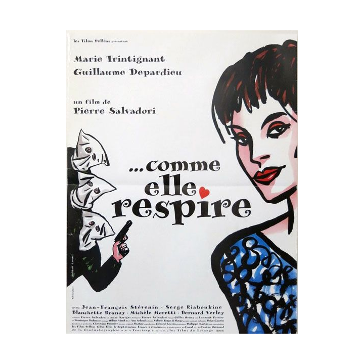 AFFICHE FILM : affiche de cinéma du film "Comme elle respire" 1998 dimension 40 x 53,5 cm (E010)