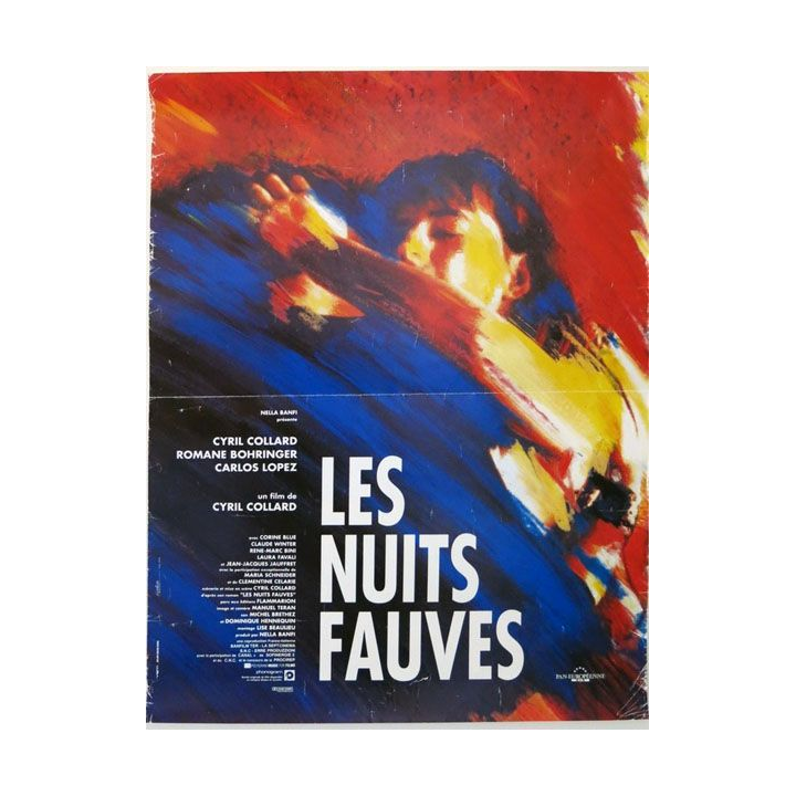 AFFICHE FILM : affiche de cinéma du film "Les nuits fauves" 1992 dimension 40 x 54 cm (E010)
