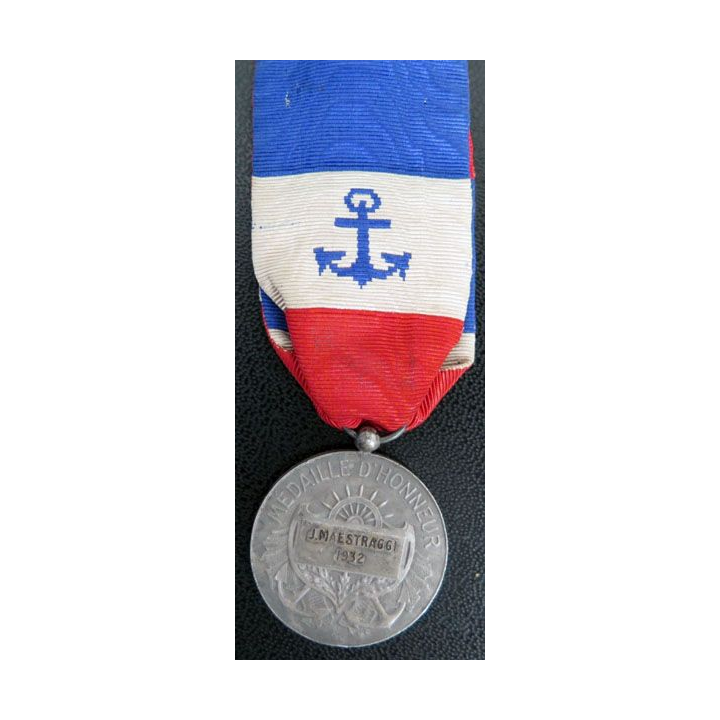 médaille d'honneur de la marine marchande  J. Maestraggi en 1932