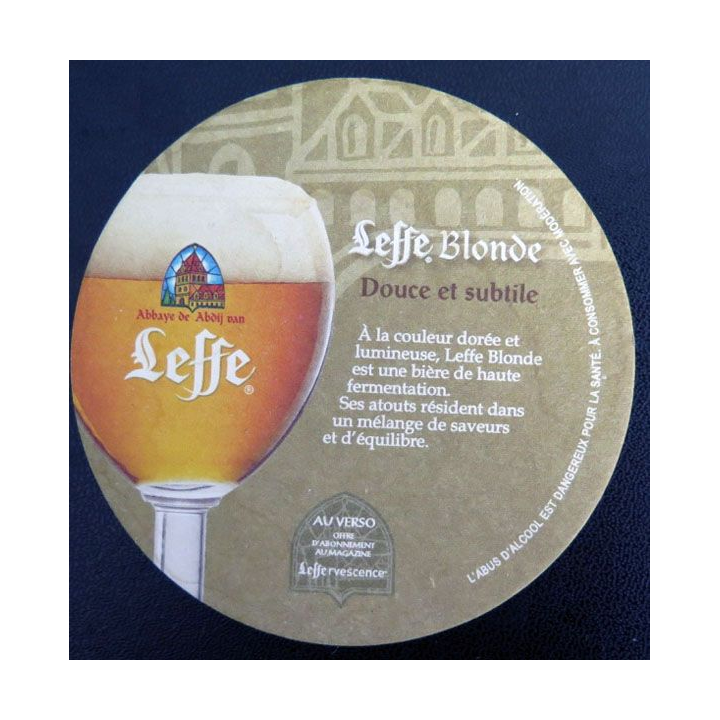 Dessous de verre à bière Leffe blonde
