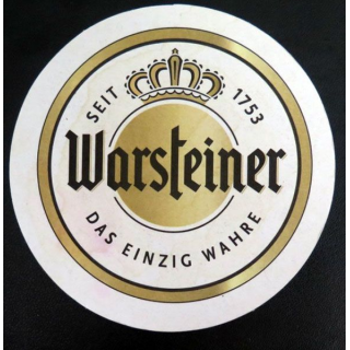 Dessous de verre à bière Warsteiner de diamètre 10,7 cm