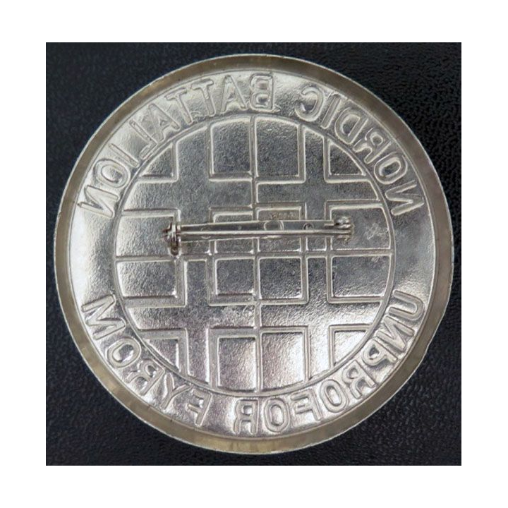 Insigne Plaque du Nordic Battalion UNPROFOR FYROM diamètre 6,2 cm