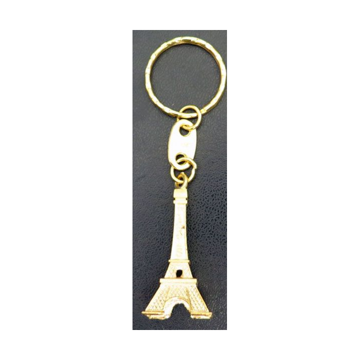 PORTE CLES : porte clés Tour Eiffel de Paris dorée