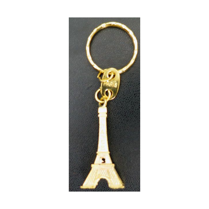 PORTE CLES : porte clés Tour Eiffel de Paris dorée