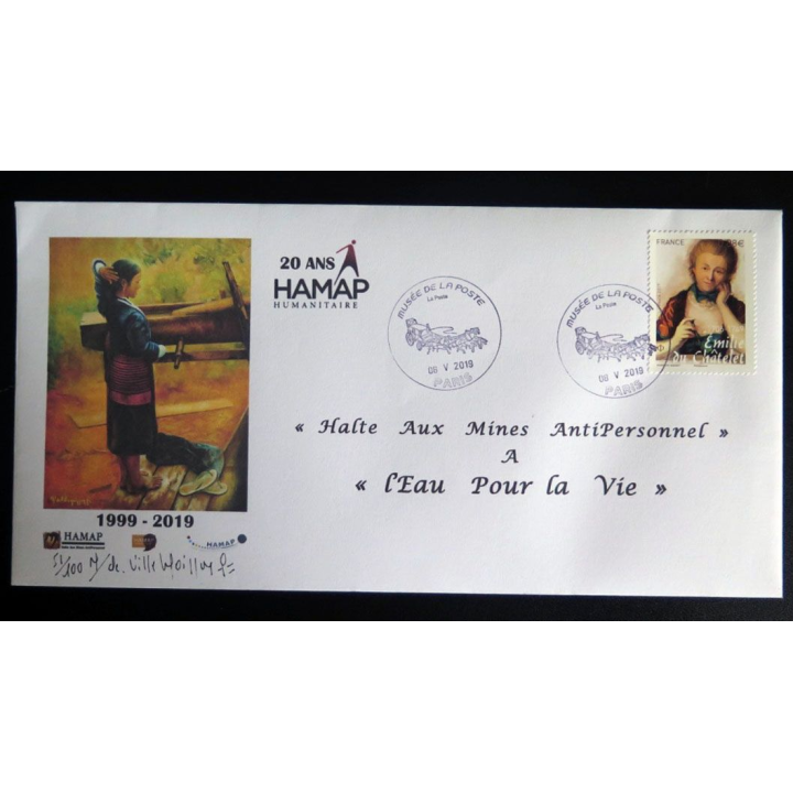 Enveloppe 1° jour 20° anniversaire ans ONG HAMAP-Humanitaire 1999-2019