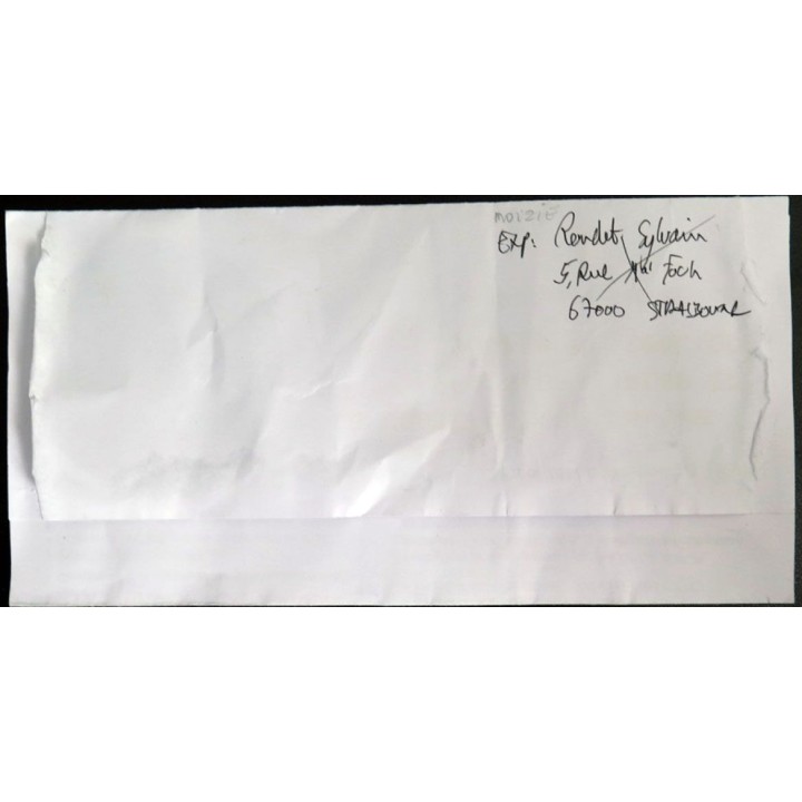 Enveloppe dessinée et annotée par Sylvain Roudet 