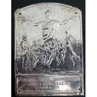 Plaque Fédération des sociétés de culture physique de tir et de sports