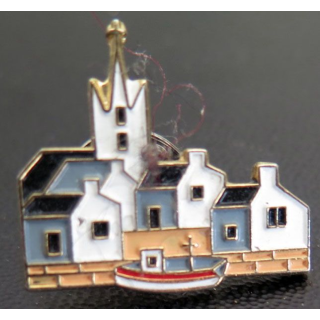 Pin's de port breton doré à l'Or fin