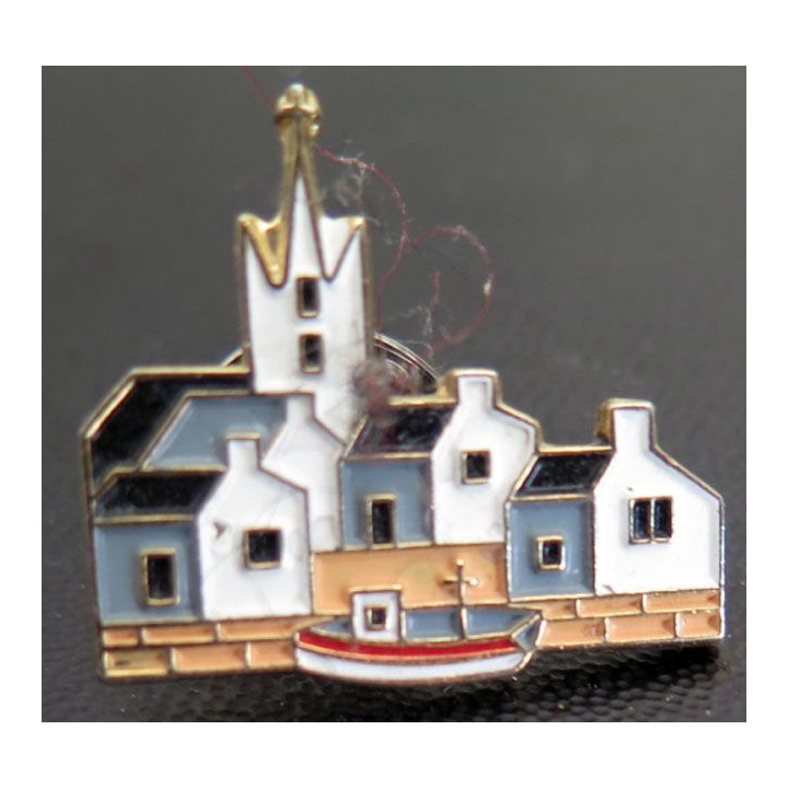 Pin's de port breton doré à l'Or fin
