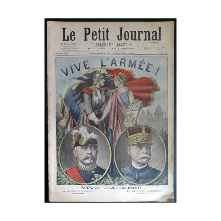 Le petit journal supplément illustré N° 376 du dimanche 30 janvier 1898 