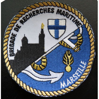 GENDARMERIE insigne tissé Brigade de recherche maritime de Marseille