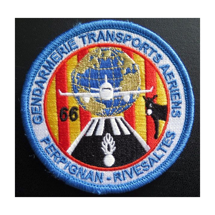 insigne tissé  gendarmerie  transports aériens Perpignan et Rivesaltes