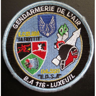 GENDARMERIE : insigne tissé de la gendramerie de l'Air BA 116 Luxeuil