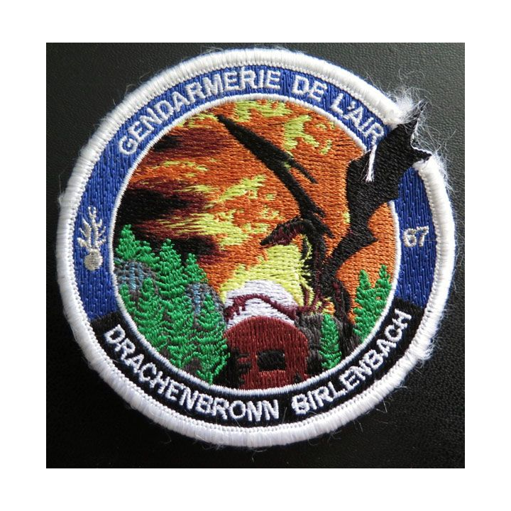 insigne tissé de la gendarmerie de l'air de Drachenbronn Birlenbach