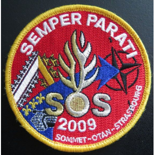insigne semper parati SOS 2009 Sommet Otan Strasbourg gendarmerie