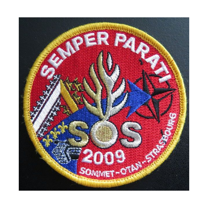 insigne semper parati SOS 2009 Sommet Otan Strasbourg gendarmerie