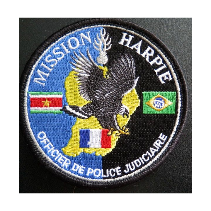 insigne tissé de l'officier de police judiciaire de la mission Harpie