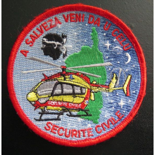 insigne tissé de la sécurité civile Corse A salveza veni da u celu