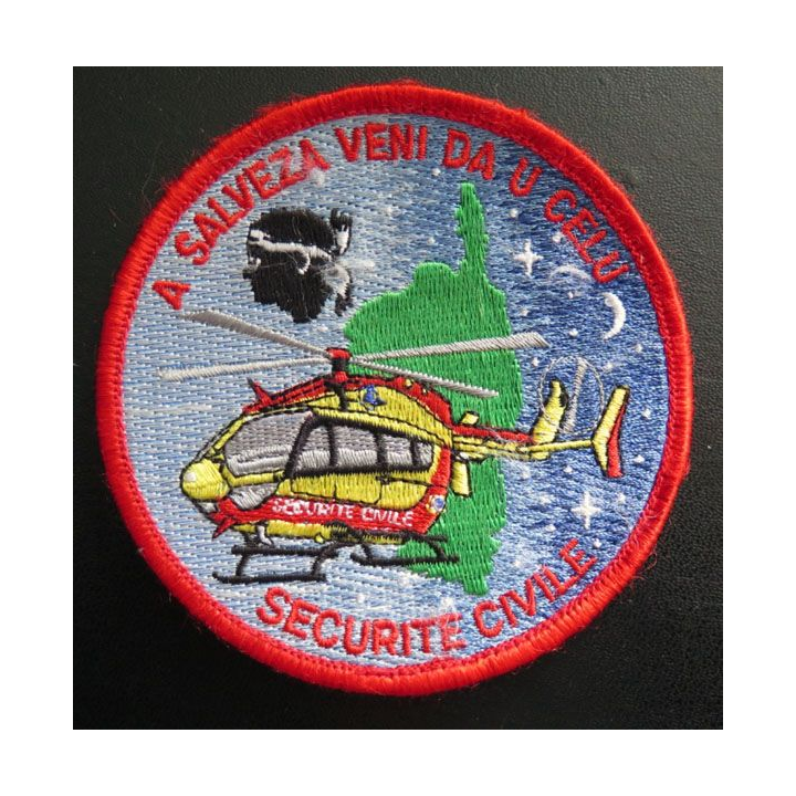 insigne tissé de la sécurité civile Corse A salveza veni da u celu