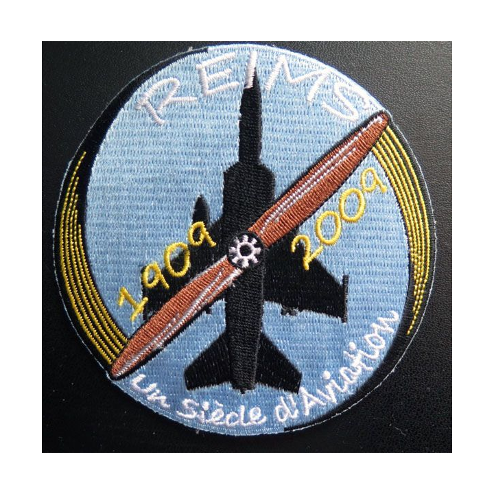 Insigne tissu de un siècle d'aviation 1909 2009 Reims