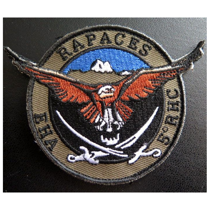 Insigne patch écusson tissu de la BHA Rapaces du 5° RHC ciel bleu clair