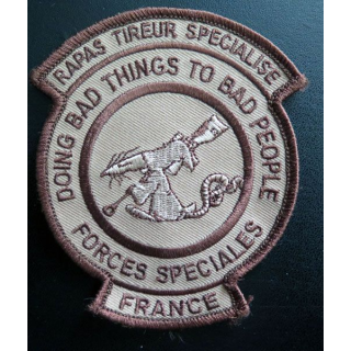 Insigne patch écusson tissu RAPAS tireur spécialisé forces spéciales