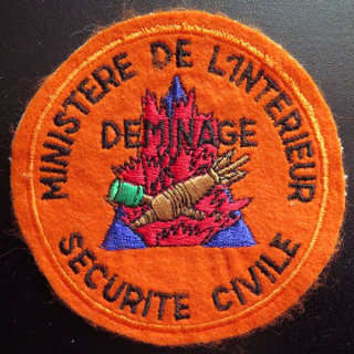 Insigne patch écusson tissu du Groupe déminage de la sécurité civile