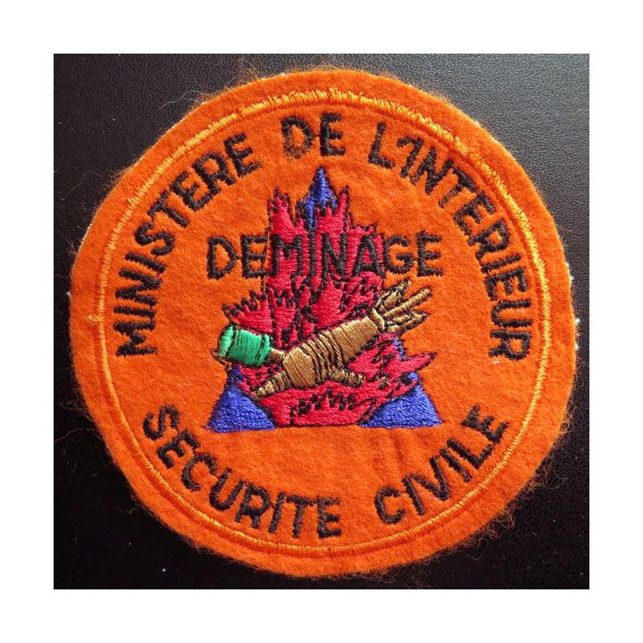 Insigne patch écusson tissu du Groupe déminage de la sécurité civile