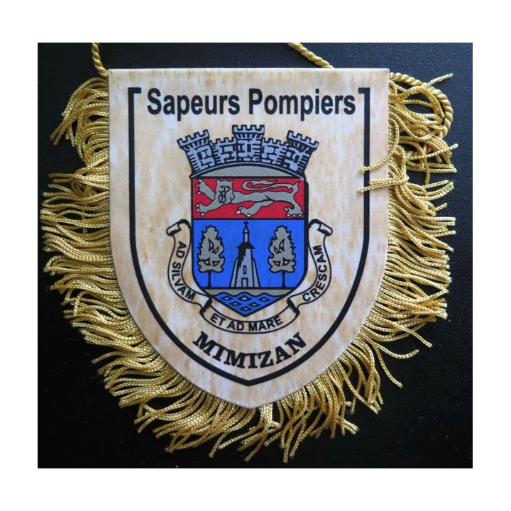 Fanion petit modèle des sapeurs pompiers de Mimizan Landes 