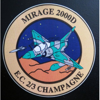 Autocollant de l'EC 2/3 Champagne sur mirage 2000 D