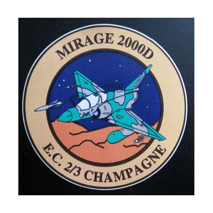 Autocollant de l'EC 2/3 Champagne sur mirage 2000 D