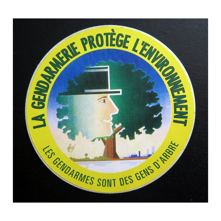 Autocollant de la gendarmerie protège l'environnement