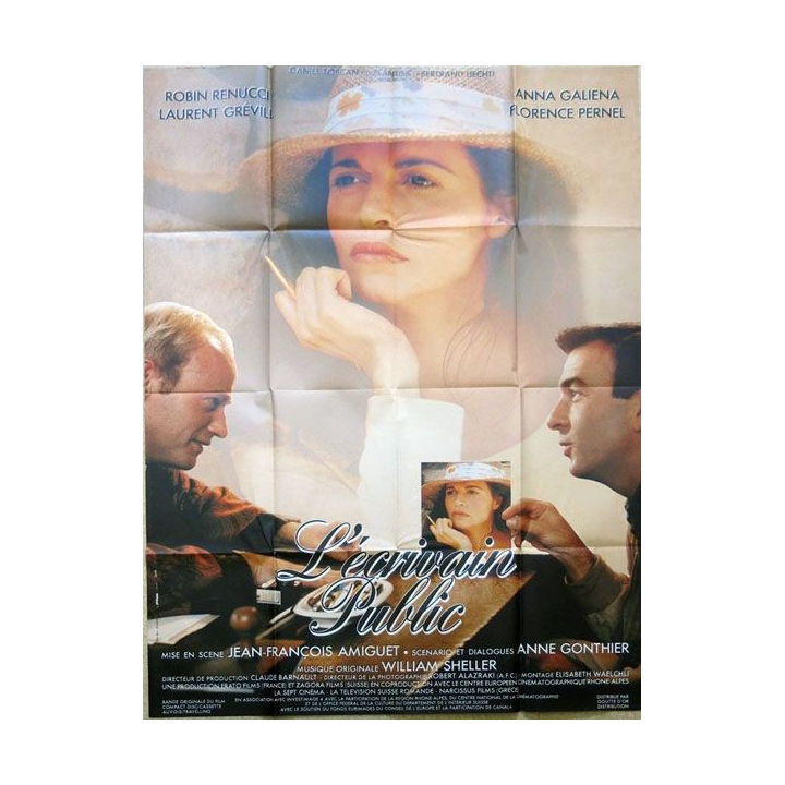 AFFICHE FILM : affiche de cinéma du film "L'Ecrivain public" de 1993 dimension 115 x 158 cm (E012)