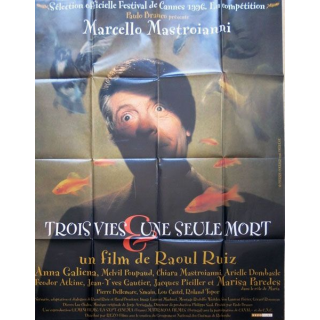 AFFICHE FILM : affiche de cinéma du film "3 vies et une seule mort" de 1996 dimension 115 x 158 cm (E012)