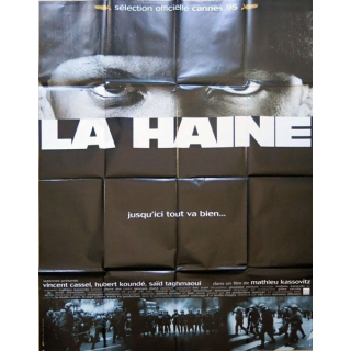 AFFICHE FILM : affiche de cinéma du film "La Haine" de 1995 dimension 115 x 158 cm (E012)