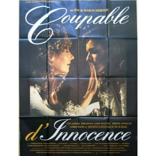 AFFICHE FILM : affiche de cinéma du film "Coupable d'innocence" de 1992 dimension 115 x 158 cm (E012)