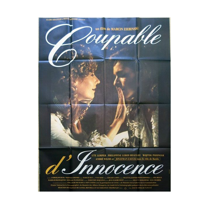 AFFICHE FILM : affiche de cinéma du film "Coupable d'innocence" de 1992 dimension 115 x 158 cm (E012)