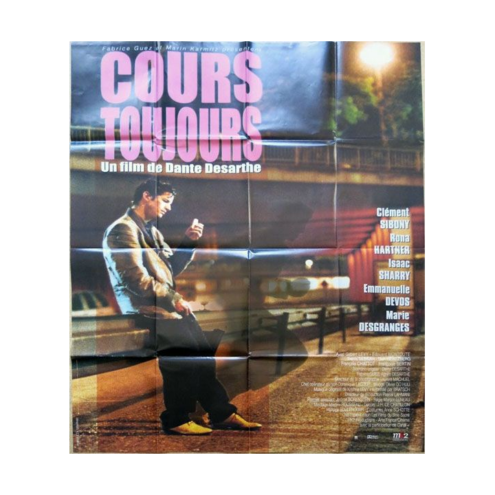 AFFICHE FILM : affiche de cinéma du film "Cours toujours" de 2000 dimension 115 x 158 cm (E012)